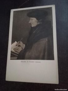 Postais: Ritratto di Erasmo.Holbein.